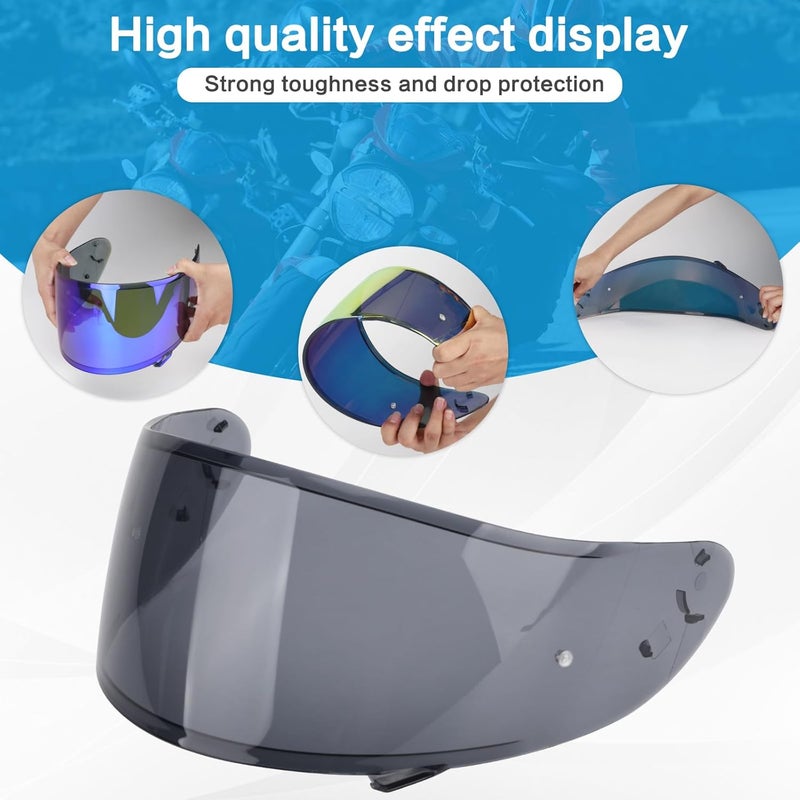 RIDLOG RF 1200 Motorcycle Helmet Visor for RF-1200 CWR-1 Helmet Visor X14 Face Shield Replacement for RF-1200 CWR-1 X14 Z7 X-Spirit Tinted RF1200 Visors (Grizzly) - Image 4